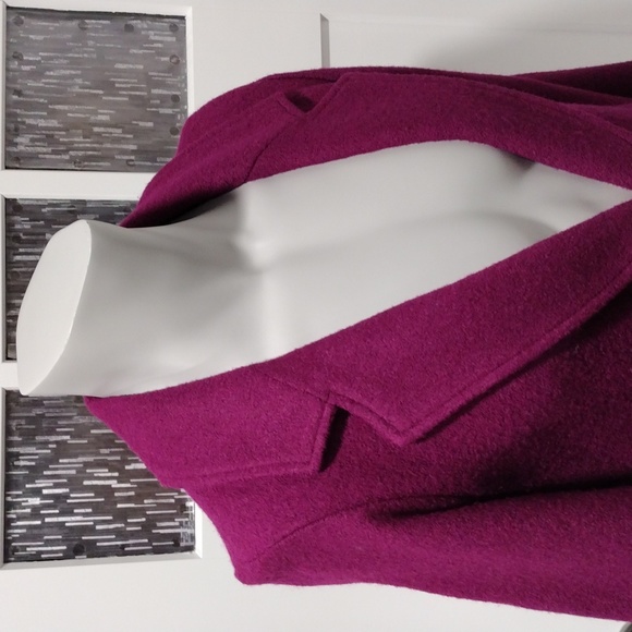 Rachel Zoe unlined purple unbelted wool blend coat. Small - Picture 5 of 10